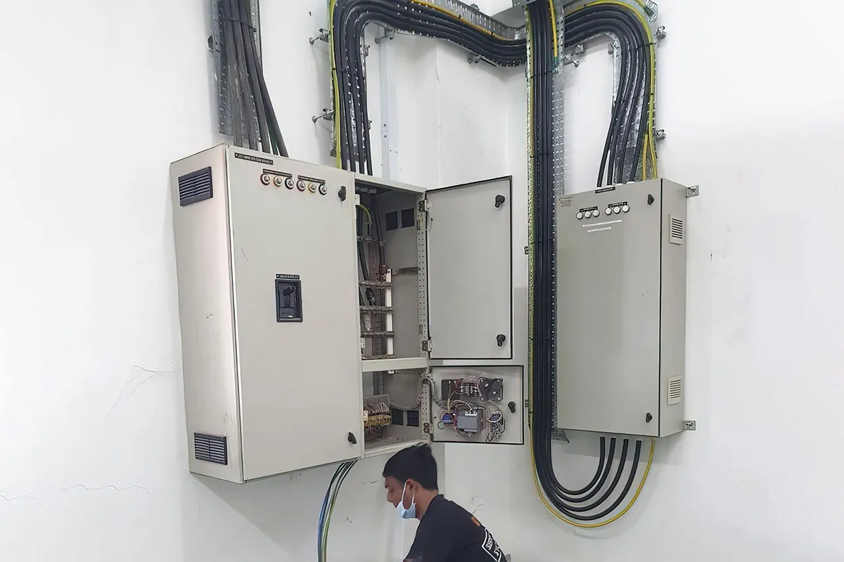 Electrical works in progress