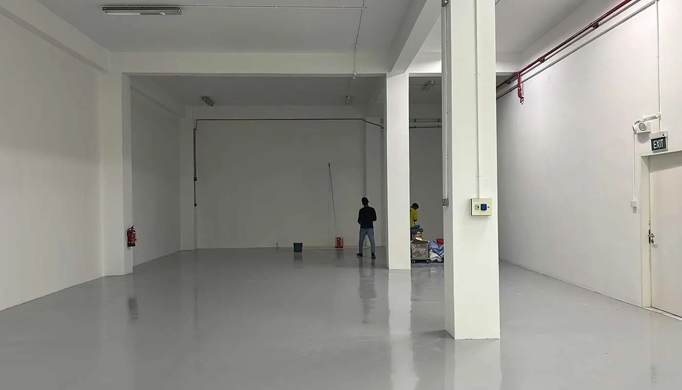 Epoxy floor painting