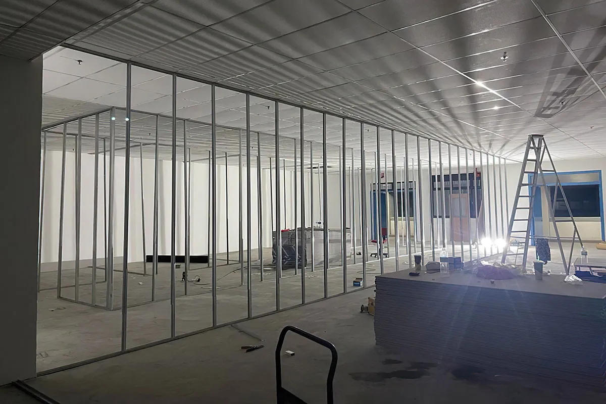 Partition framing in progress