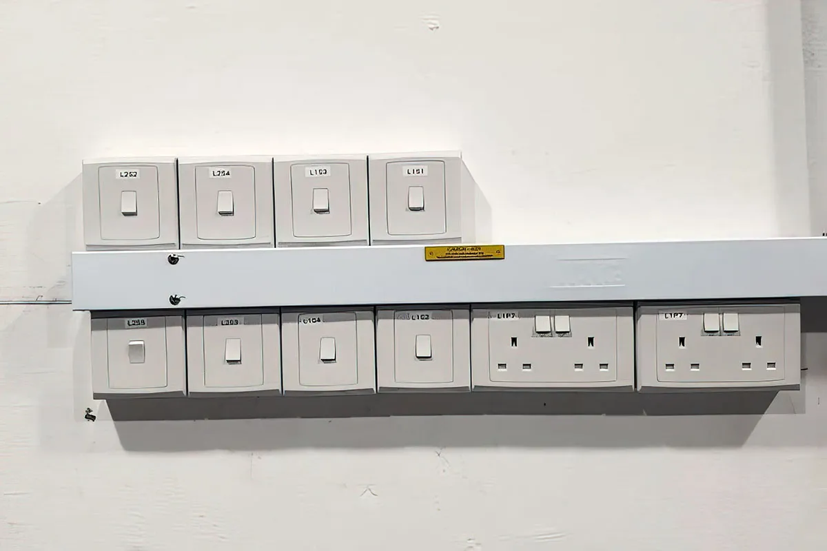 Power sockets and light switches