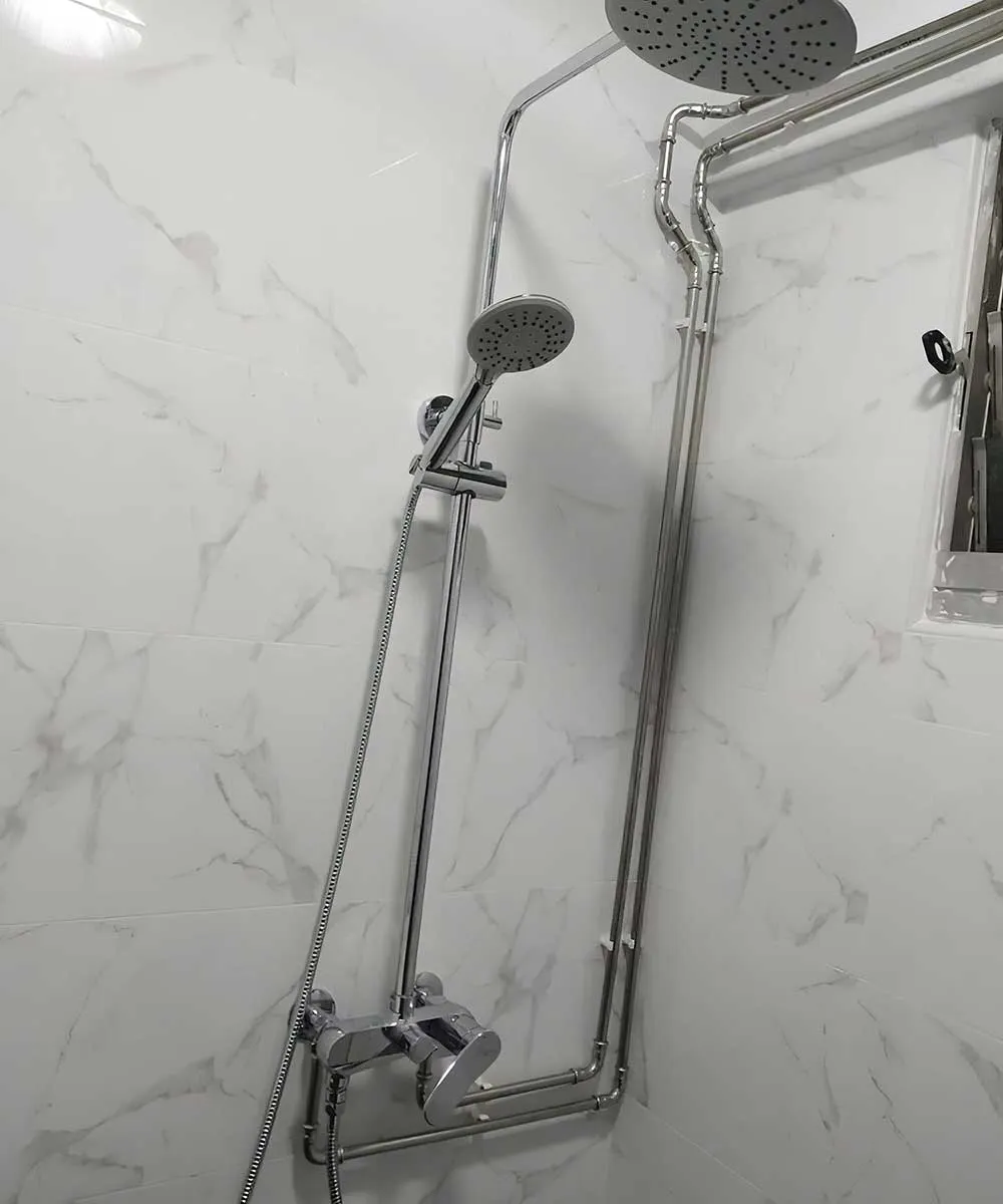 Shower piping installation