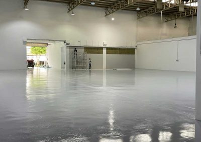 epoxy paint floor in warehouse