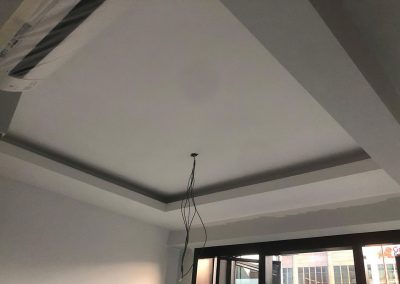 Ceiling partition in office